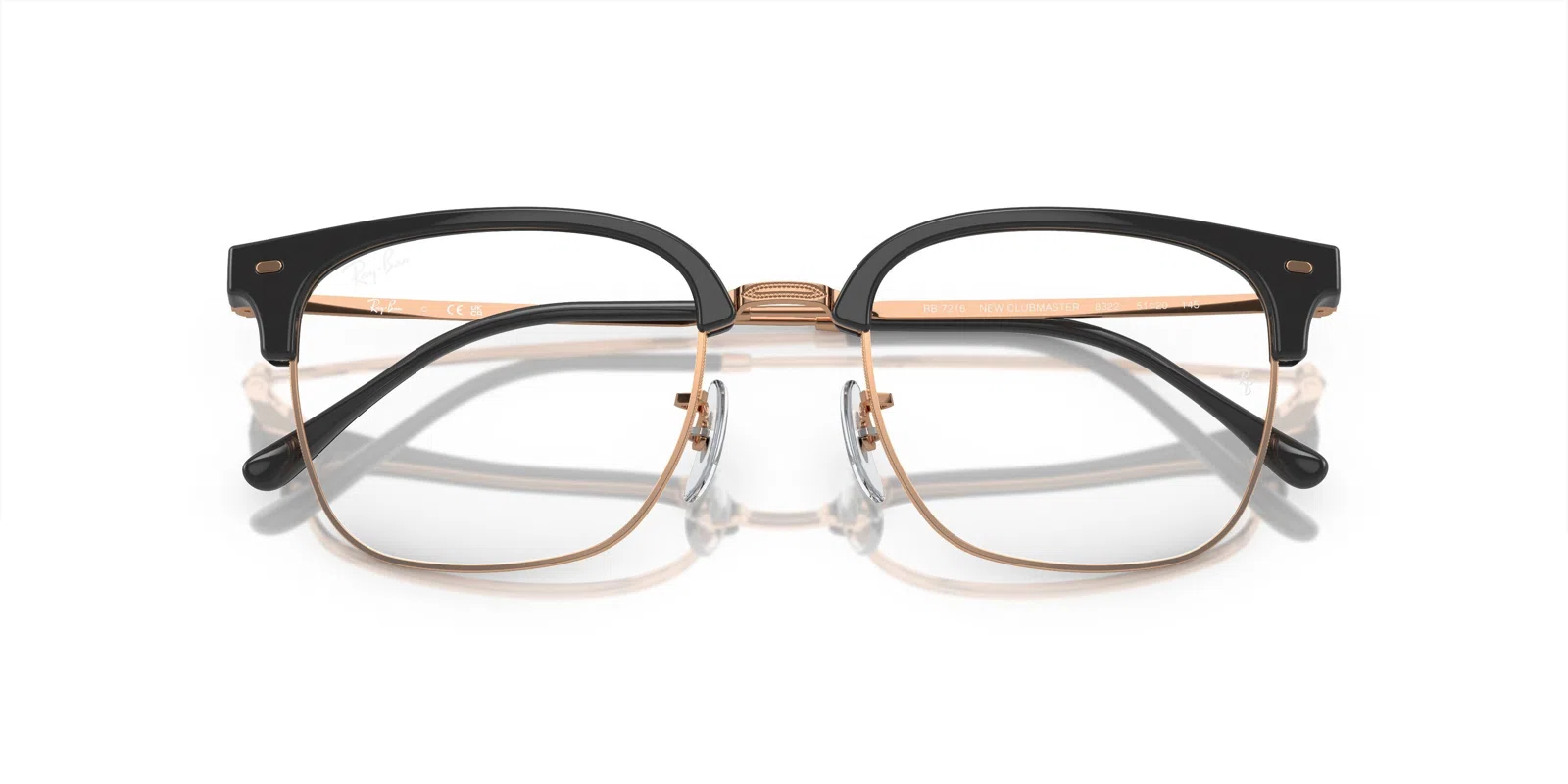 Ray-Ban New Clubmaster 7216 Eyeglasses - Blue On Gunmetal - view 16